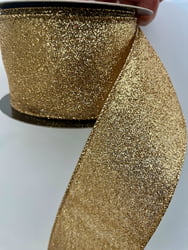 D. Stevens Sparkle Gold Ribbon - 2.5" x 10 Yards