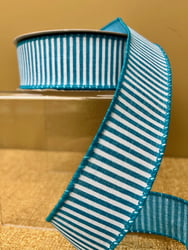 Turquoise Stripe Ribbon - 1.5" x 20 Yards