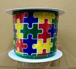 Puzzle Ribbon - 2.5" x 10 Yards