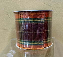 Fall Plaid Ribbon - 2.5" x 5 Yards