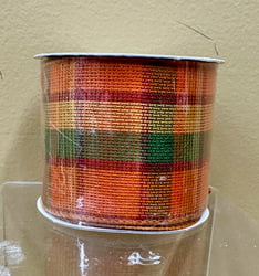 Fall Plaid Ribbon - 2.5" x 5 Yards